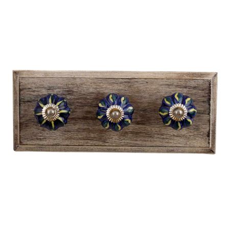 Yellow Drop Melon Ceramic Wooden Hooks